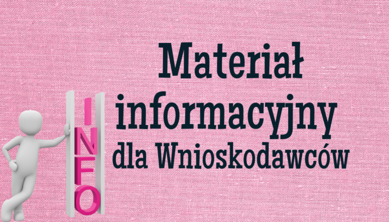 Nowy materiał informacyjny dla wnioskodawców